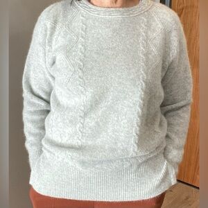 Vintage lambswool angora sweater mint condition cable knit around neck & front
